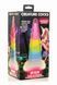 Фентезійний фалоімітатор Creature Cocks Luminescent Rainbow Silicone Dildo, світиться в темряві, 19,6 см