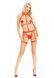 Костюм медсестры Leg Avenue 2PC Vegan Leather Nurse Harness Teddy and Headband Red S, шапочка