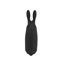 Віброкуля Adrien Lastic Pocket Vibe Rabbit Black зі стимулювальними вушками, Чорний