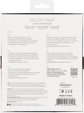 Розкішний вібратор Pillow Talk - Racy Teal з кристалом Сваровські для точки G, подарункове паковання, Бирюзовый