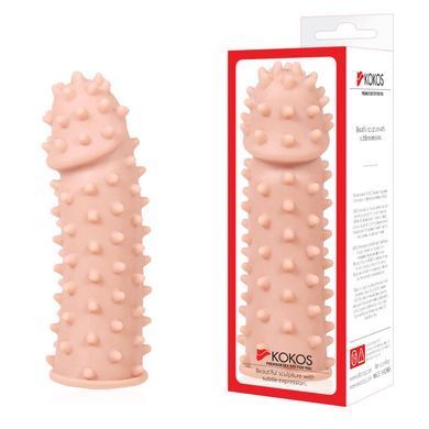 Насадка на член Kokos Extreme Sleeve ES.03 розмір S, потовщувальна, стимулюючий рельєф, Тілесний, Телесный