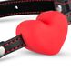 Силіконовий кляп у вигляді серця Whipped - Heart Ball Gag, Черный/красный