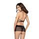 Прозора сорочка з відкритою спиною Passion MARESOL CHEMISE XXL/XXXL, black, трусики, Чорний, XXL/XXXL, Чорний