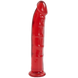 Фалоімітатор Doc Johnson Jelly Jewels Dong & Suction Cup Red, діаметр 3,6 см, антибактеріальний ПВХ, Червоний, Червоний