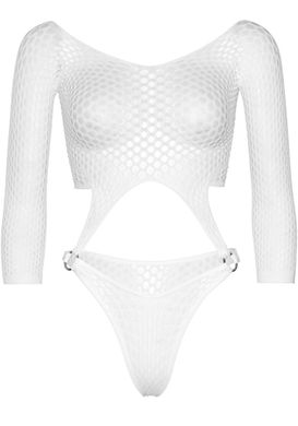 Боди Leg Avenue Top bodysuit with thong back White