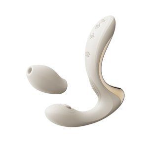 Вібратор-пульсатор з вакуумною насадкою Zalo &ndash; Talis G-Spot PulseWave Vibrator Ivory White