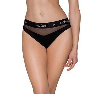 Трусики с прозрачной вставкой Passion PS006 PANTIES S, black, S