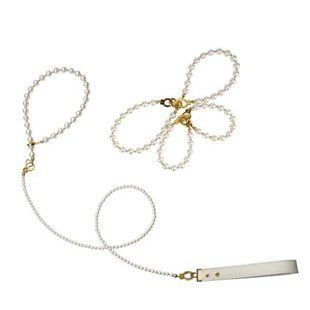 Перлинний набір для фіксації LOCKINK Pearl Bondage & Restraint Set, наручники, поножі, повідець