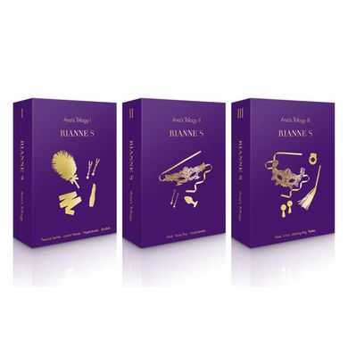 Романтичний подарунковий набір RIANNE S Ana's Trilogy Set I: помада-вібратор, пір'їнка, затискачі дл