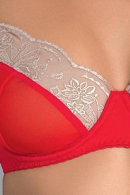 Распродажа!!! Комплект белья LORAINE SET red L/XL - Passion Exclusive: лиф, стринги, пояс для чулок, S/M, Красный