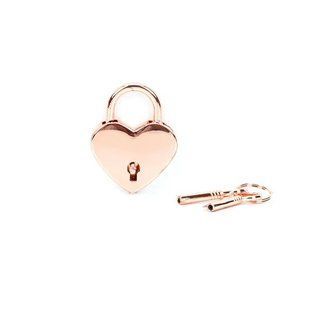 Замочок-сердечко Liebe Seele Heart Shape Padlock Rose Gold (2 шт), універсальний