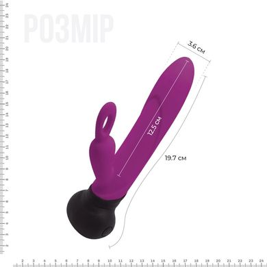 Вібратор з обертанням стовбура Adrien Lastic Mini Bonnie з петелькою для пальчика, Фіолетовий