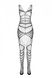 Тілесний ажурний бодістокінг зі складним вертикальним плетінням Casmir CA004, Тілесний
