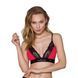 Эластичный топ с кружевом Passion PS001 TOP M, red-black, M