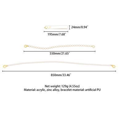 Перлинний нашийник з повідцем LOCKINK Pearl Collar & Leash Set