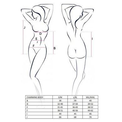 Боді Passion CHARMING BODY L/XL, black, Чорний, L/XL, Чорний