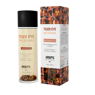 Массажное масло EXSENS Tiger Eye Macadamia (защита с тигровым глазом) 100мл, натуральное