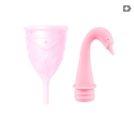 Менструальна чаша Femintimate Eve Cup розмір S з переносним душем, діаметр 3,2 см, Рожевий