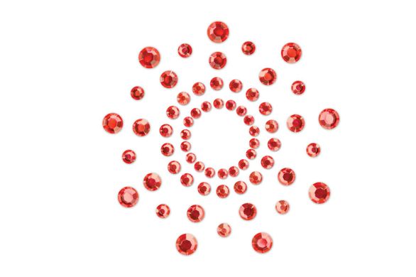 Пэстис из кристаллов Bijoux Indiscrets - Mimi Red, украшение на грудь, Красный