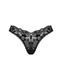 Кружевные стринги Obsessive Donna Dream thong XS/S Black, низкая посадка