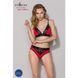 Еластичний топ з мереживом Passion PS001 TOP S, red-black, S