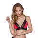 Еластичний топ з мереживом Passion PS001 TOP S, red-black, S