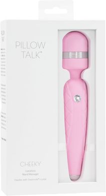 Розкішний вібромасажер PILLOW TALK - Cheeky Pink з кристалом Swarovsky, плавне підвищення потужності, Рожевий, Рожевий