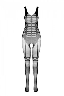 Сетчатый телесный бодистокинг-боди с симметричным рисунком Casmir CA005, Телесный