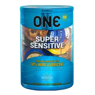 Набор презервативов ONE Super Sensitive 100 шт, мегапак тюб