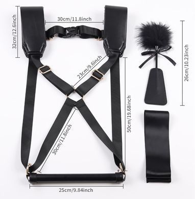 БДСМ-набор LOCKINK YEAHWOW Black Doggy Style Saddle set