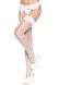 Чулки-сетка для крепления на пояс Leg Avenue Nylon Fishnet Thigh Highs White, one size