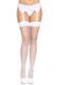 Чулки-сетка для крепления на пояс Leg Avenue Nylon Fishnet Thigh Highs White, one size