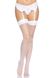 Чулки-сетка для крепления на пояс Leg Avenue Nylon Fishnet Thigh Highs White, one size