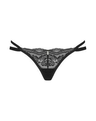 Трусики-стрінги Obsessive Nutris thong, XS/S, мереживні, дуже м&rsquo;які, з подвійними боковинками