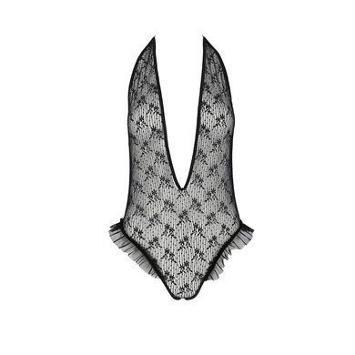 Боді монокіні з глибоким декольте Passion OTAVIA BODY XXL/XXXL, black, Чорний, XXL/XXXL, Чорний