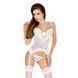 Корсет с пажами Passion JANET CORSET XXL/XXXL, white, трусики, полупрозрачный, Белый, XXL/XXXL, Белый