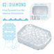Унісекс-стимулятор Tenga UNI Diamond, білий, із зубчастим рельєфом, лубрикант у комплекті