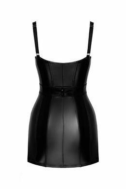 Платье Noir Handmade F320 Starlet, XXL, под латекс, мини, молния по всей длине, кольцо на поясе