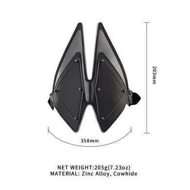 Маска на глаза LOCKINK Vixen Blindfold, черная, натуральная кожа, регулируемый объем