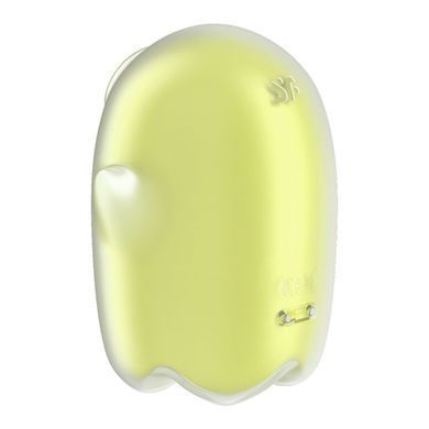 Вакуумный клиторальный стимулятор с вибрацией Satisfyer Glowing Ghost Yellow, светится в темноте