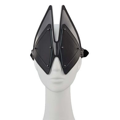 Маска на глаза LOCKINK Vixen Blindfold, черная, натуральная кожа, регулируемый объем