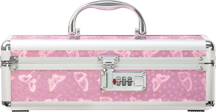 Кейс для зберігання секс-іграшок BMS Factory - The Toy Chest Lokable Vibrator Case Pink з кодовим за, Розовый