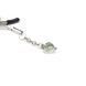 Затискачі для сосків із сердечком Liebe Seele Glow-in-dark Nipple Clamps Green, світяться в темряві