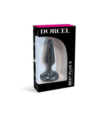 Анальна пробка Dorcel Best Plug S м'який soft-touch силікон, макс. діаметр 3,1см, Чорний, Чорний