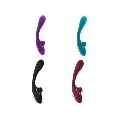 Вібратор S Pleasures Dual Suction - Turquoise