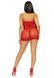 Платье-сетка со стразами Leg Avenue Rhinestone halter mini dress Red, открытая спина, one size
