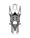Корсет Obsessive Dominna cupless corset & crotchless thong 2XL/3X