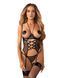 Корсет Obsessive Dominna cupless corset & crotchless thong 2XL/3X