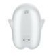 Вакуумный клиторальный стимулятор с вибрацией Satisfyer Glowing Ghost White, светится в темноте