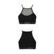 Спортивный топ с прозрачной вставкой Passion PS006 TOP L, black, L